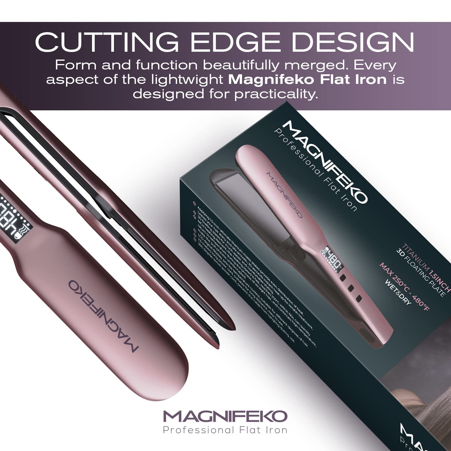 Amazon.com : Professional Flat Iron - Hair Straightener Wide Plate